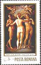 Romania, 1969, The Three Graces, by Varotari