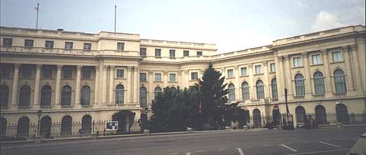 Romania, Bucharest. The Royal Palace. The Middle and the Right Wing.