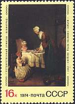 Russia, 1974. Jean Chardin, Saying Grace. Sc. 4266.