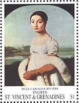 St. Vincent. Jean Auguste Dominique Ingres. Mlle Caroline Riviere. Scott 1777h.