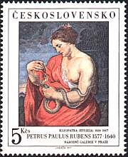 Czechoslovakia, 1977. P.P. Rubens, Cleopatra. Scott 2151.