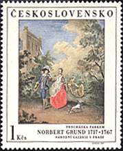 Czechoslovakia, 1967. Norbert Grund.  Promenade in the Park. Scott 1509.