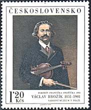 Czechoslovakia, 1974. Vaclav Brozic. Portrait of Violonist F. Ondricka. Scott 1980.