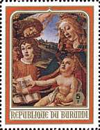Burundi, 1968. A. Botticelli. The Madonna of the Magnificat. Sc. 265.