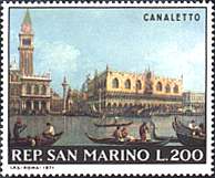 San Marino, 1971. Canaletto, St. Mark's and Doge's Palace. Sc 748.