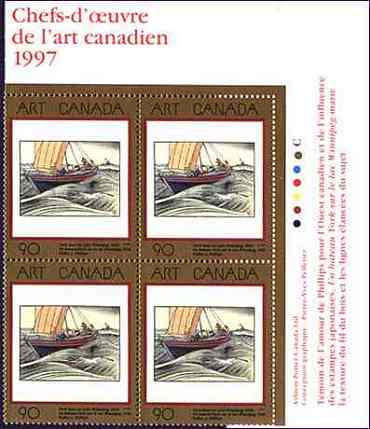 1997. York Boat on Lake Winnipeg, by Walter J. Phillips