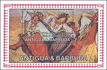 Antigua, 1984. Folk Dancers, Sc. A137a. Yes, this is not ballet