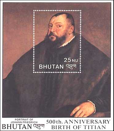 Bhutan, 1988. Portrait of Johann Friedrich