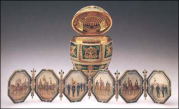 Imperial Napoleonic Easter Egg. Presented by Czar Nicholas II to his mother, Dowager Empress Maria Feodorovna, Easter 1912.