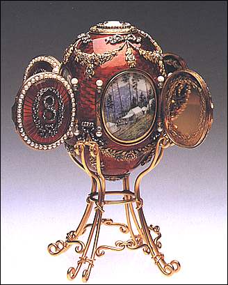 Imperial Caucasus Easter Egg. Presented by Czar Alexander III to his wife, Czarina Maria Feodorovna, Easter 1893.