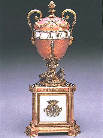 Duchess of Marlborough Easter Egg. Purchased on the occasion of the visit to Russia in 1902 of the duke and duchess of Marlborogh (American-born heiress Consuello Vanderbild).