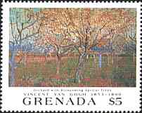 Grenada, 1991. Orchard with Blossoming Apricot Trees