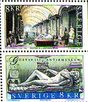 Sweden, 1997. Gustav III Antikmuseum. The stamp above engraved by Slania