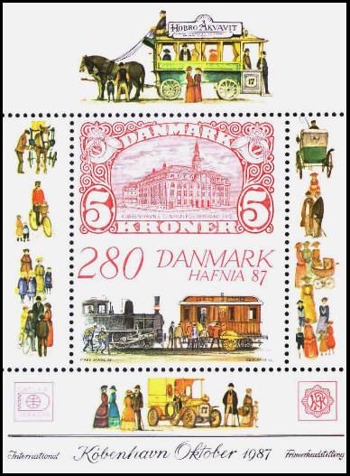 Denmark, Hafnia Sheet IV, issued 27th August, 1987.