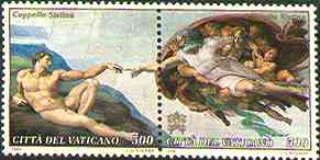 Vatican, 1994. Creation of the Man. Adam