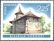 Romania 1967, Voronet Monastery Church. Sc. 1935.