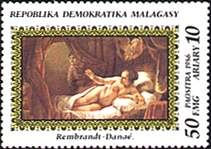 Malagasy, 1986. Rembrandt, Danae. Sc. 757.