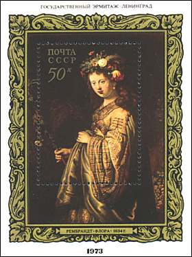 Russia, 1973. Saskia as Flora. 1634. Scott 4148.