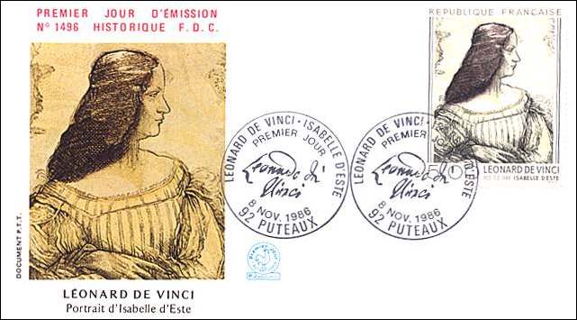 France, 1986. Leonardo da Vinci (1452-1519), Isabelle d'Este, 1500. Sc. 2007.