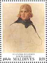 Maldives. Jaques-Louis David. General Bonaparte. Scott 1841f.