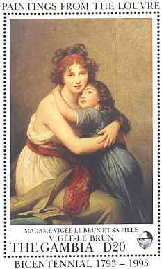 Elisabeth Vigee-Lebrun. The Artist and Her Daughter. Scott 1356.