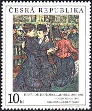 Czech Rep., 1994. Henri de Tolouse-Lautrec, Moulin Rouge. Scott 2937.
