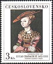 Czechoslovakia, 1977. Lucas Cranach, Young Woman. Scott 2150.