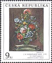Czech Rep., 1995. J.K. Hirschely, Vase of Flowers. Scott 2974.