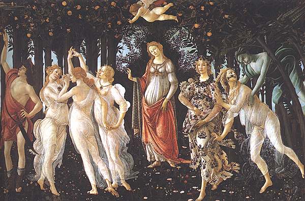 A. Botticelli. The Allegory of Spring, 1477-1478