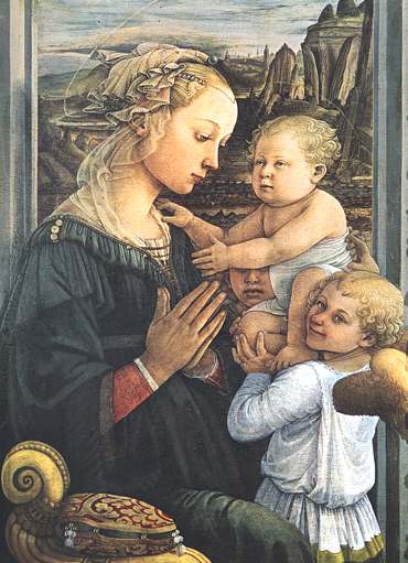Filippo Lippi, Virgin and Child with two Angels, about 1465.