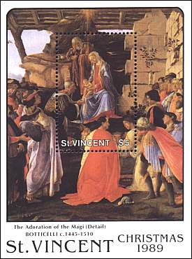 St. Vincent, 1989. Botticelli, The Adoration of the Magi. Sc. 1296.