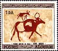1966, Algeria. Tassili, 6000 B.C., Bulls
