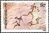 1981, Zimbabwe, Khoisan Figures, Gwamgwadza