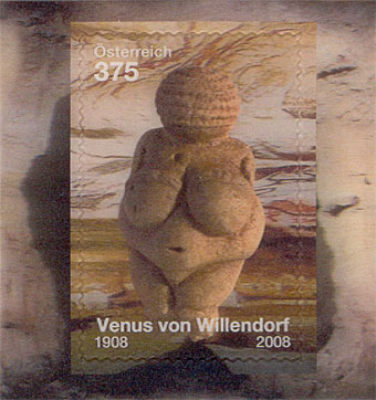 Austria stamp 2008, Willendorf Venus