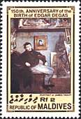 Maldives, 1984. Portrait of James Tissot. Sc. 1065.