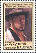 Maldives, 1984. Self-portrait with a Soft Hat. 1857-1858. Williamstone - Sterling & Francine Clark Institute. Sc. 1068