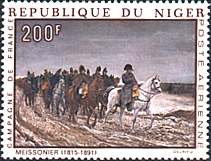 Niger, 1969. Louis Ernest Miessonier, Napoleon's March through France. Sc. C103.