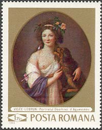 Romania, 1969. Vige Lebrun, Portrait of mme d'Aguesseau. Sc. 2122.