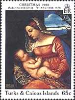 Turks & Caicos Islands, Christmas 1988. Madonna and Child