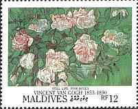 Maldives, 1991. Still Life: Pink Roses
