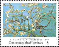 Dominica, 1991. Blossoming Almond Tree