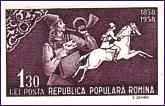 Romania, 1958. Postillion Blowing Horn, Mail Coach on Horseback