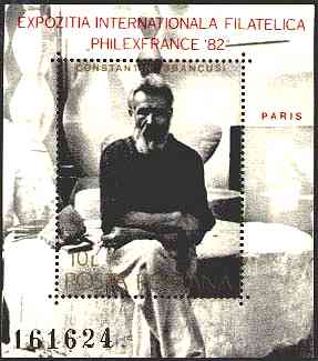 1982. C. Brancusi in Paris Studio.