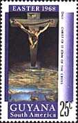 Guyana, 1968. Salvador Dali. Christ of St. John on the Cross. Scott 55
