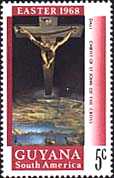 Guyana, 1968. Salvador Dali. Christ of St. John on the Cross. Scott 54
