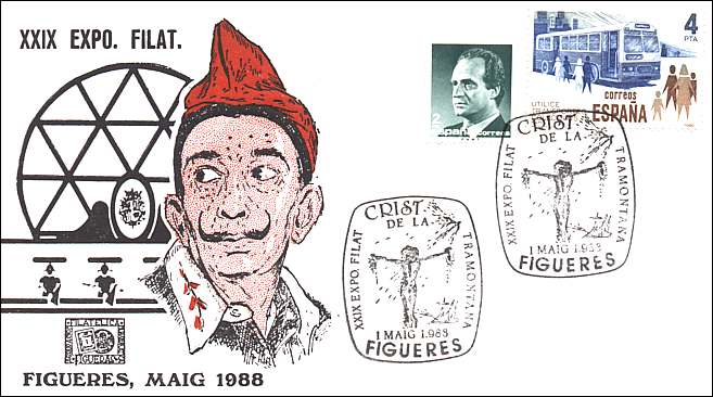 Spain, 1st of May 1988. The 29th Philatelic Exhibition in Figueras