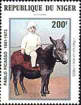 Niger, 1981. Paul on a Donkey