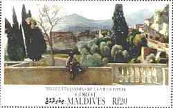 Maldives. 1995. Corot. Tivoli, les jardains de la Villa d'Este.