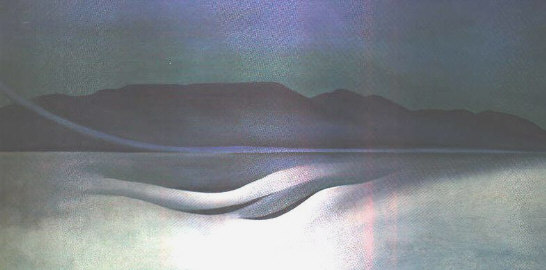 Georgia O'Keeffe:  "Lake George", 1924.  Oil on Canvas.