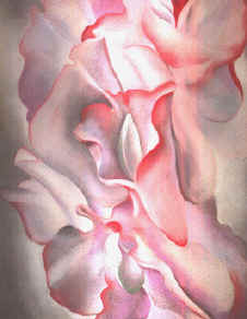 Georgia O'Keeffe:  "Pink Sweat Pears", pastel on paper, 1927